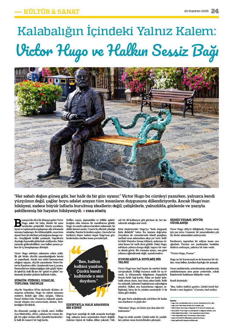 20 Kalabalığın İçindeki Yalnız Kalem: Victor Hugo ve Halkın Sessiz Bağı - Esra Gümüş - 270